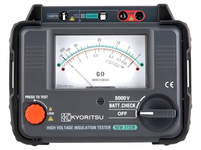 Meter: isolatieweerstand; analoog; 5kV; 5÷200GΩ Meter: isolatieweerstand; analoog; 5kV; 5÷200GΩ